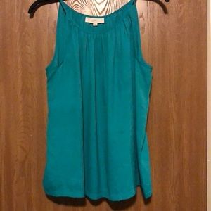 Green/ Aqua tank top by Loft. Size XL.